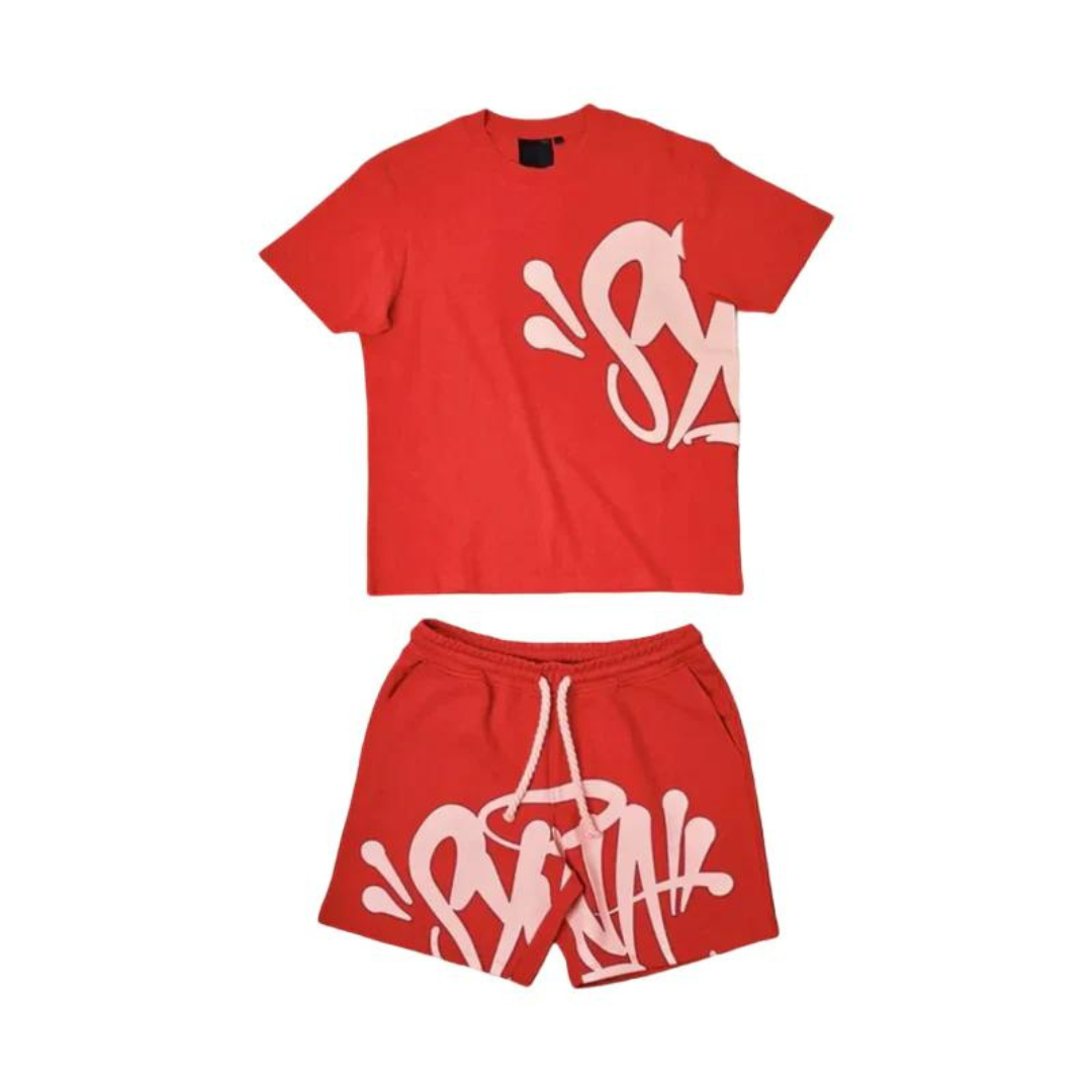 Syna Red Shorts Set