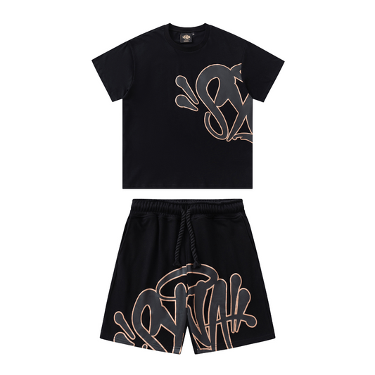 Syna Black Pink Shorts Set