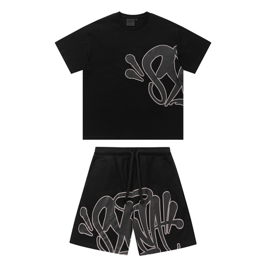 Syna Black Shorts Set
